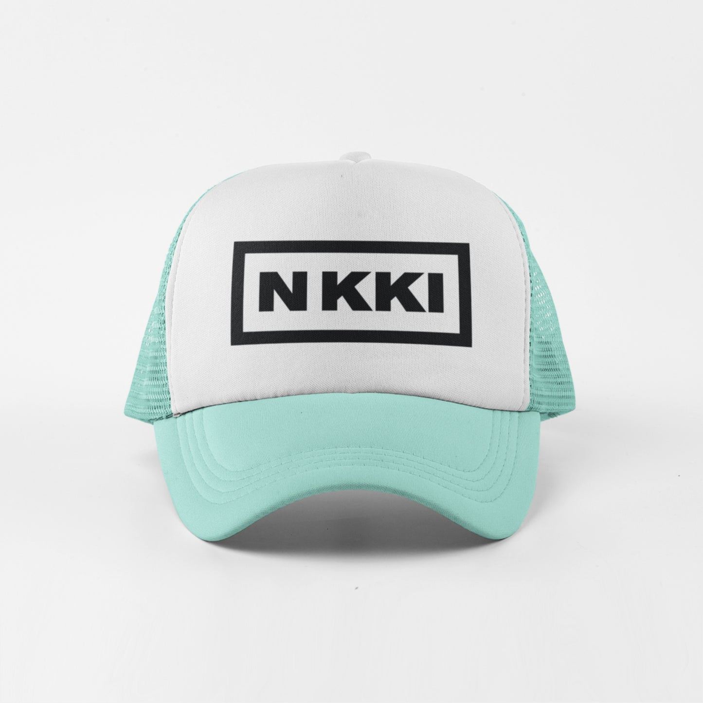 MINT & WHITE TRUCKER HAT