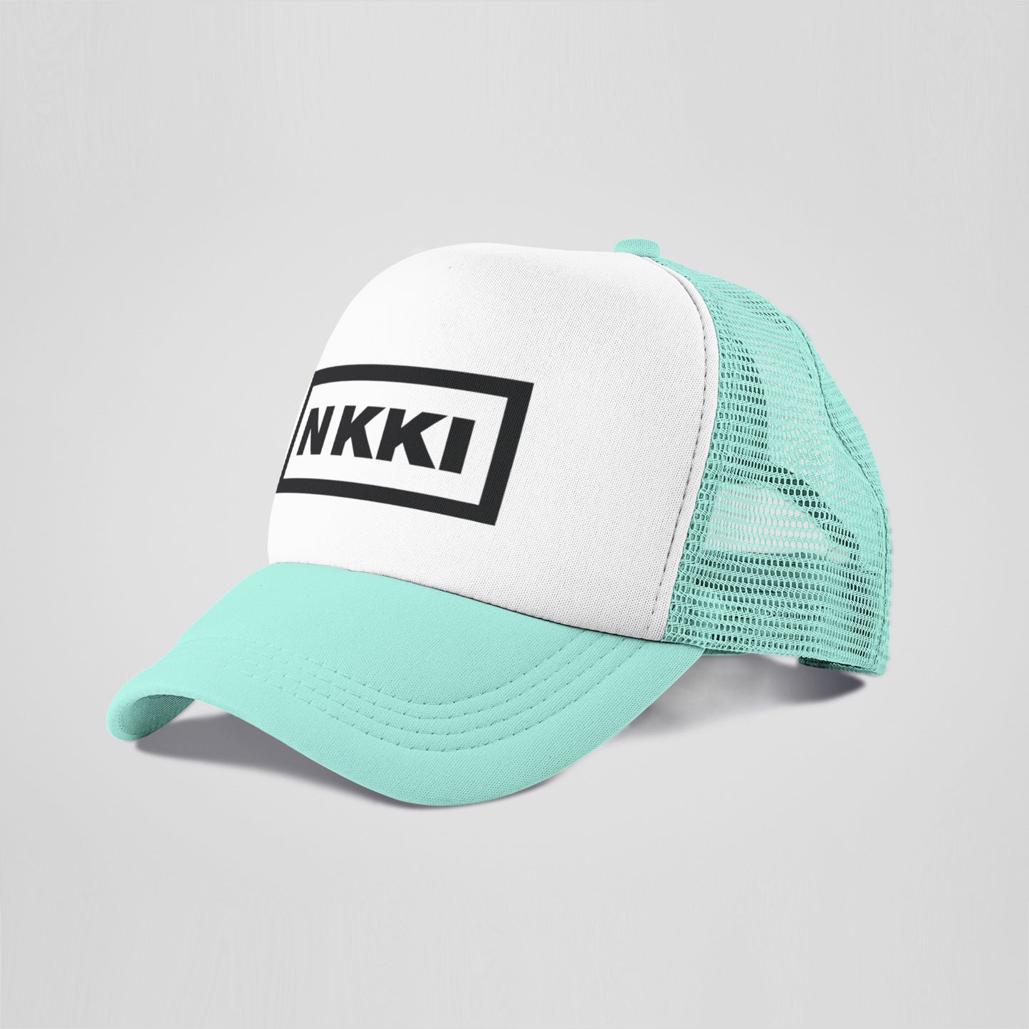 MINT & WHITE TRUCKER HAT