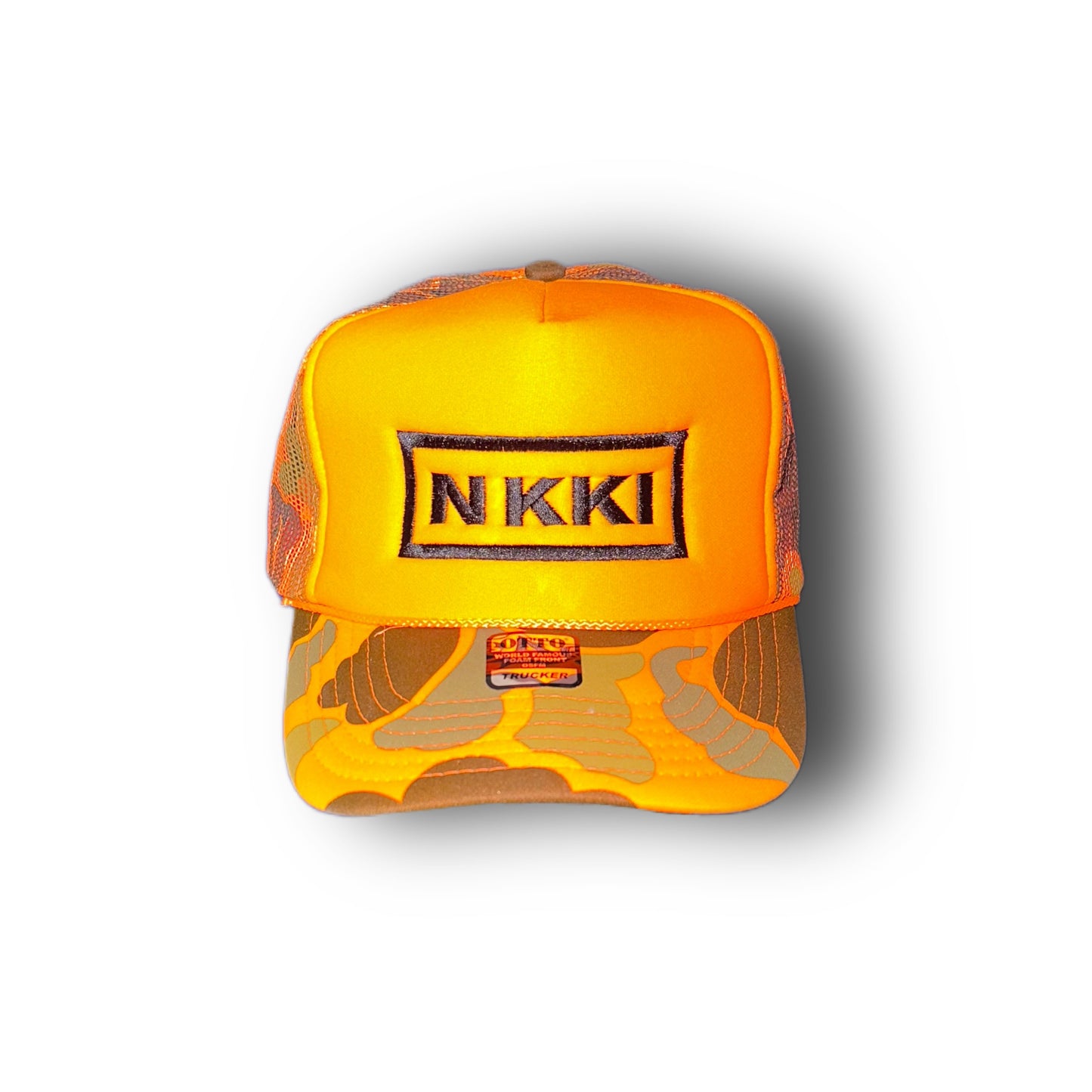 NEON CAMO TRUCKER HAT