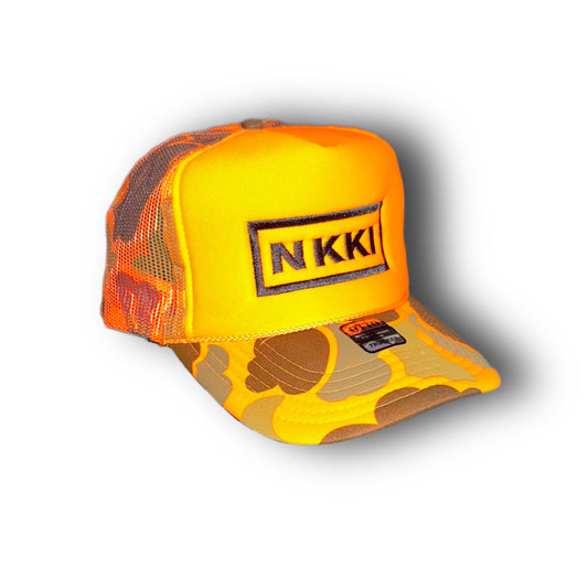 NEON CAMO TRUCKER HAT